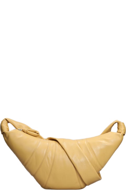 Lemaire Totes for Men Lemaire Meduim Croissant Shoulder Bag In Yellow Leather