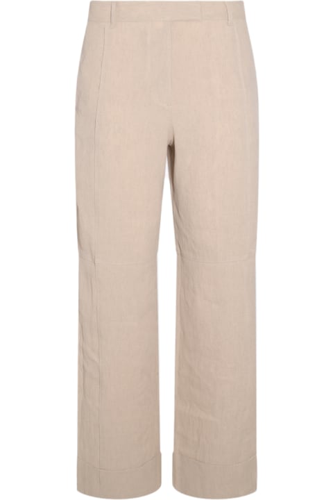 Acne Studios Pants & Shorts for Women Acne Studios Light Sand Linen And Cotton Blend Pants