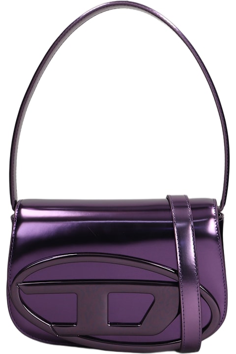 Diesel Bags for Women Diesel 1 Dr Shoulder Bag In Viola Leather