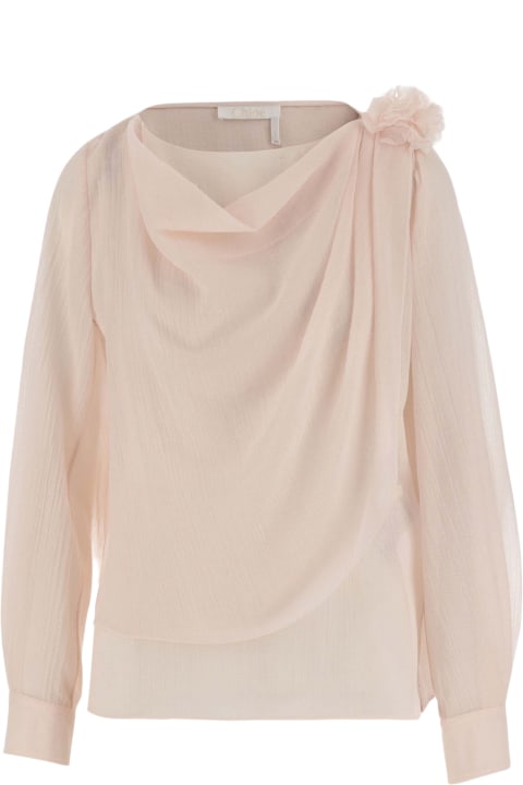 Topwear for Women Chloé Draped Top With Boat Neckline