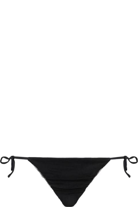 Homeware MC2 Saint Barth Black Swim Briefs With Tulle