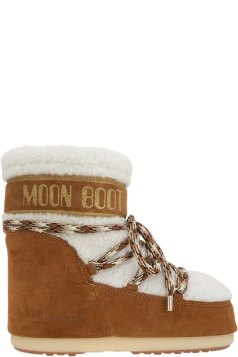 Moon Boot for Kids Moon Boot Mb Icon Low Suede And Shearling Snow Boots