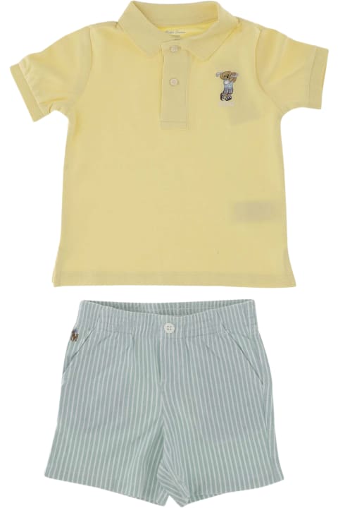 Polo Ralph Lauren Bodysuits & Sets for Baby Boys Polo Ralph Lauren Two-piece Cotton Outfit Set