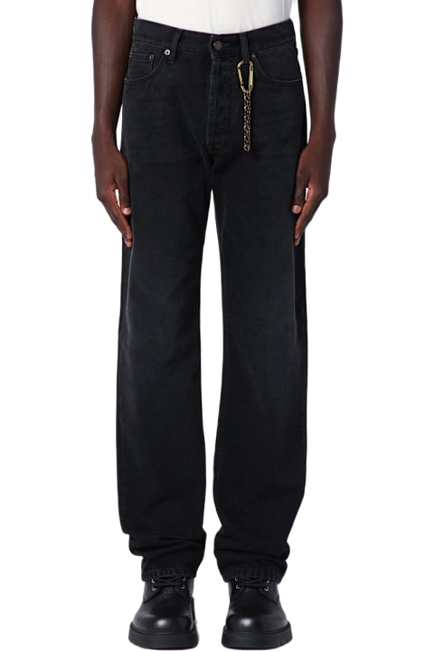 DARKPARK الملابس لـ القسم الرجالي DARKPARK Larry Slim Fit Jeans Washed Black