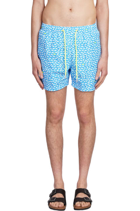 MC2 Saint Barth Swimwear for Men MC2 Saint Barth Comfort Light Beachwear In Cyan Polyester