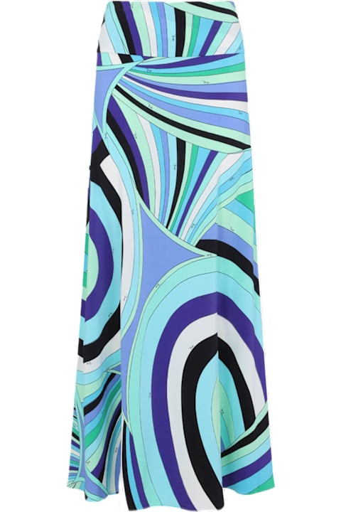Pucci Skirts for Women Pucci Abstract Printed High Waist Midi Skirt