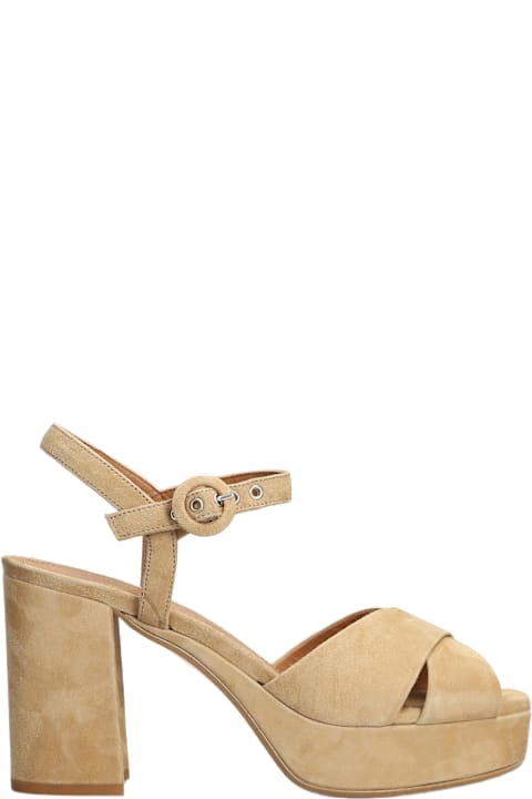 Julie Dee Shoes for Women Julie Dee Sandals In Beige Suede