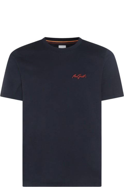Paul Smith Men Paul Smith Navy Blue And Red Cotton T-shirt