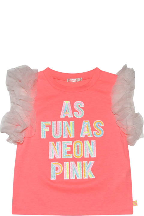 Billieblush Topwear for Girls Billieblush Pink Multicolour Cotton Blend T-shirt