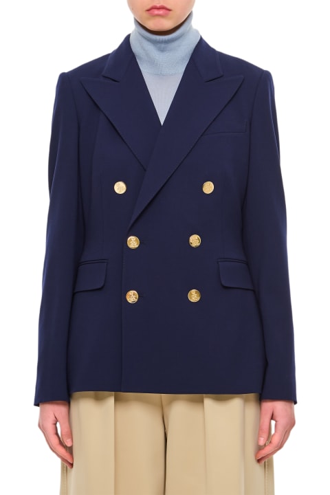 Ralph Lauren Coats & Jackets for Women Ralph Lauren Camden Wool Gabardine Double-breasted Jacket