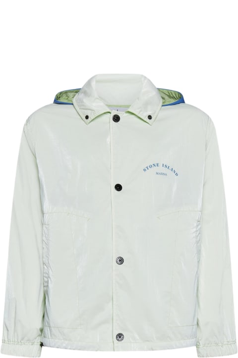 Coats & Jackets for Men Stone Island Hooded Nylon Jacket