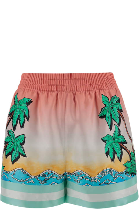 Casablanca Pants & Shorts for Women Casablanca Short Pants With Silk Graphic Print