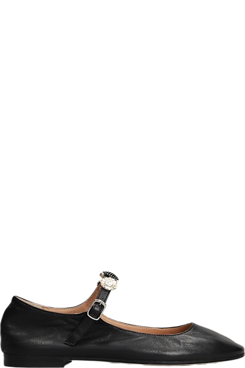 Anniel Shoes for Women Anniel Ballet Flats In Black Leather
