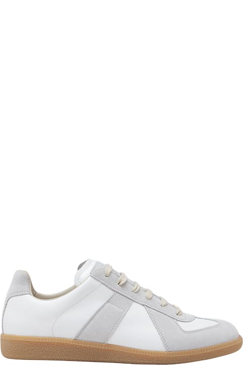 Homeware Maison Margiela White And Grey Leather Replica Sneakers