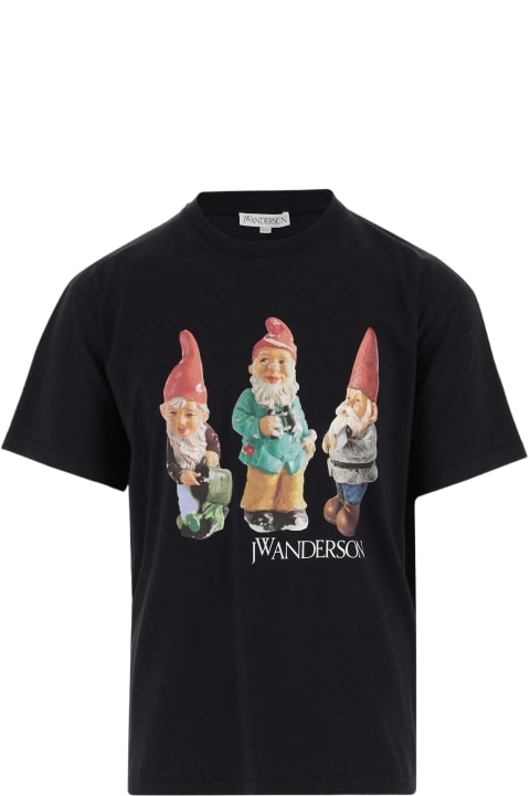 J.W. Anderson Topwear for Men J.W. Anderson Cotton T-shirt With Graphic Print And Logo