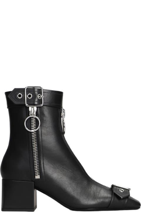 Fashion for Women Courrèges Low Heels Ankle Boots In Black Leather