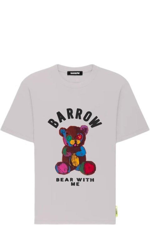 Barrow for Men Barrow Jersey T-shirt Unisex Off white cotton t-shirt with Teddy bear front print