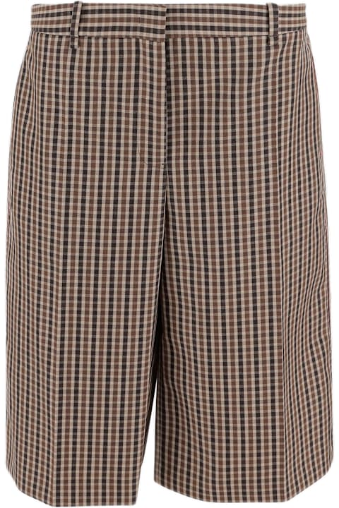 Homeware Jil Sander Wool Plaid Pattern Short Pants