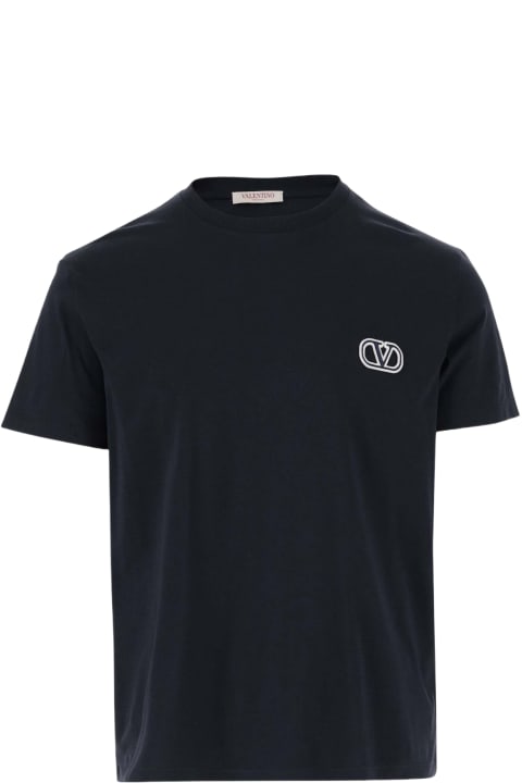 Valentino for Men Valentino Cotton T-shirt With Signature Vlogo Patch