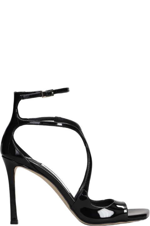 Fashion for Women Jimmy Choo Azia 95 Sandals In Black Patent Leather