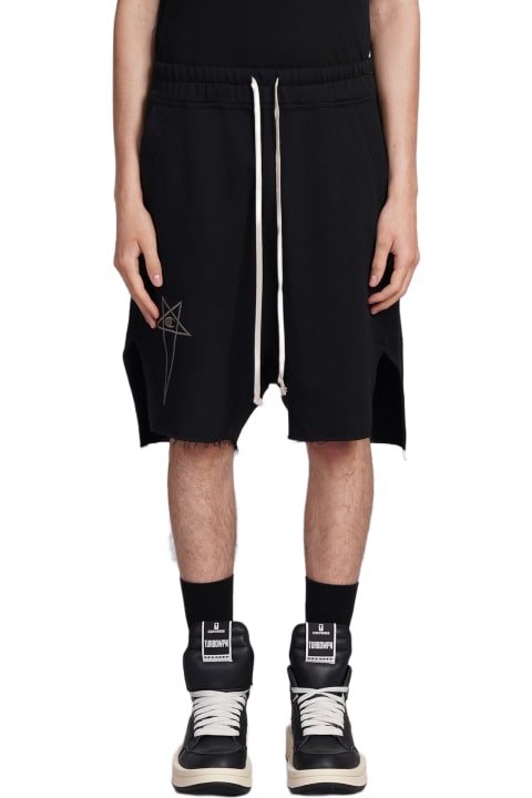Fashion for Men Rick Owens x Champion Beveled Pods Shorts In Black Cotton