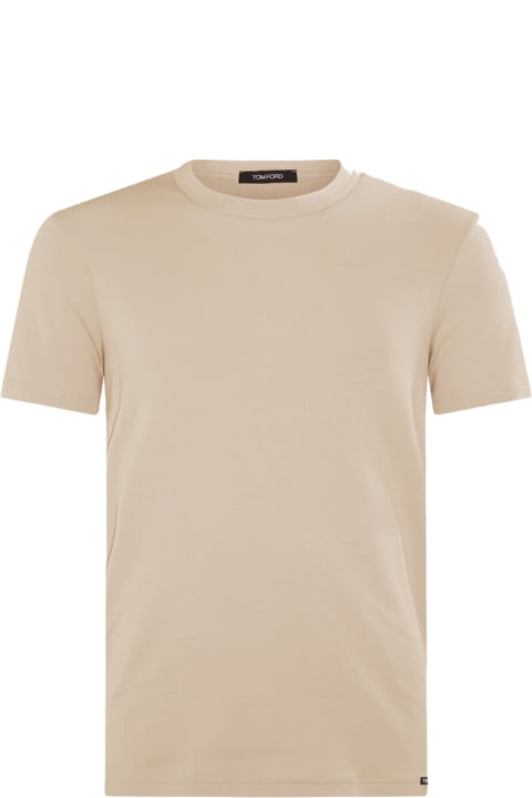 メンズ トップス Tom Ford Beige Cotton Blend T-shirt