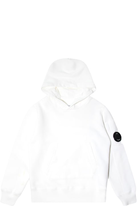 ボーイズ C.P. Companyのニットウェア＆スウェットシャツ C.P. Company White Cotton Sweatshirt