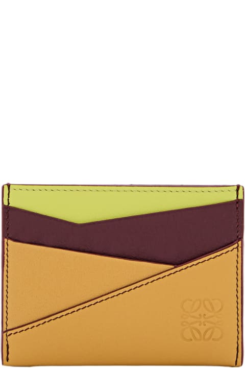 Fashion for Women Loewe Puzzle Plain Leather Cardholder