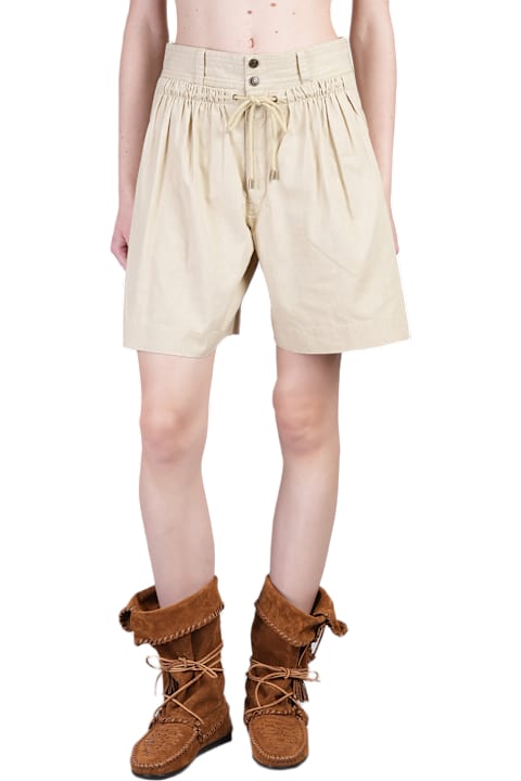 【送料&関税込】Isabel Marant Ingrid Shorts In Beige Cotton Isabel Marant Ingrid Shorts In Beige Cotton | italist