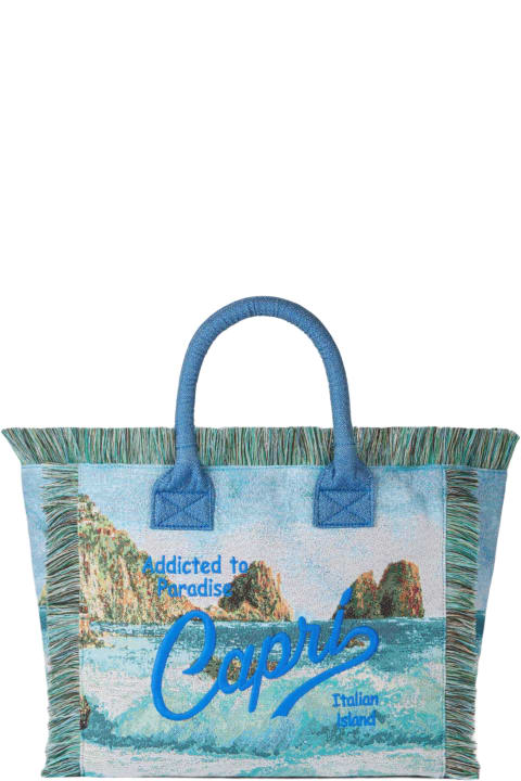 MC2 Saint Barth for Women MC2 Saint Barth Vanity Gobelin Shoulder Bag With Capri Embroidery