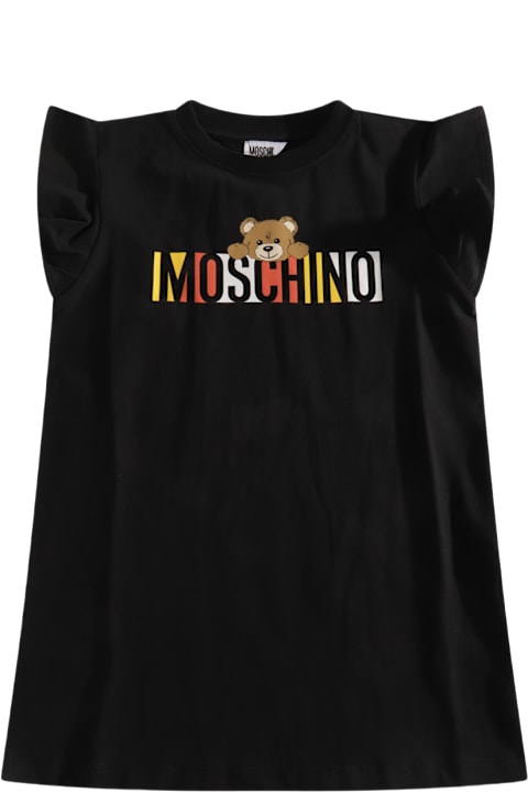 Moschino Jumpsuits for Boys Moschino Black Multicolour Cotton Blend Dress