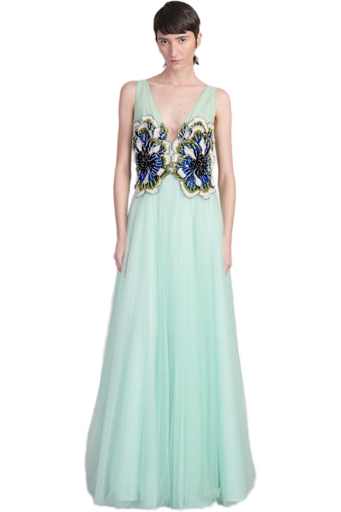 Costarellos Clothing for Women Costarellos Arion Dress Woman In Green Polyamide