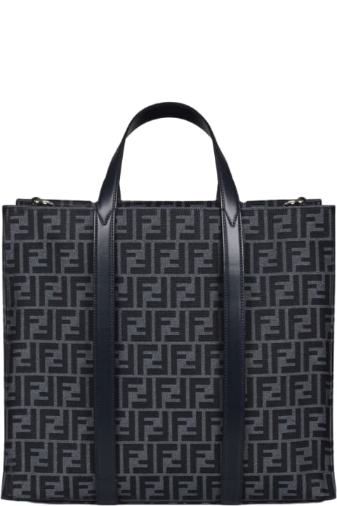 Fendi Totes for Women Fendi Ff Jacquard Top Handle Bag