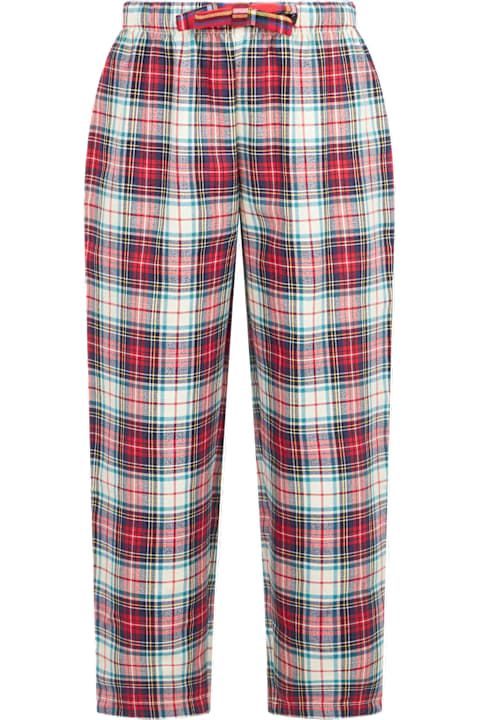 Homeware MC2 Saint Barth Kid Pajama Pants With Tartan Print