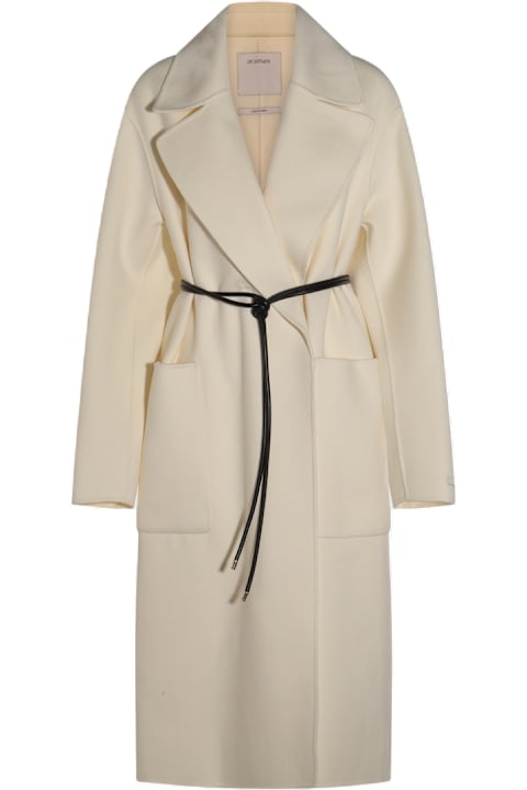 SportMax Coats & Jackets for Women SportMax White Wool Abate Coat