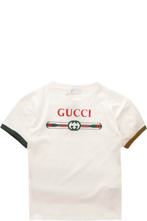 Gucci T-Shirts & Polo Shirts for Boys Gucci White Cotton T-shirt