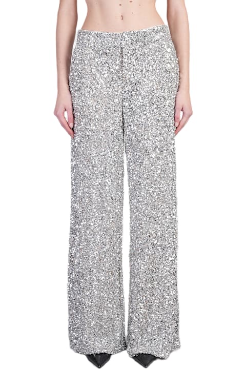 Fashion for Men Alice + Olivia Mame Pants In Silver Polyester