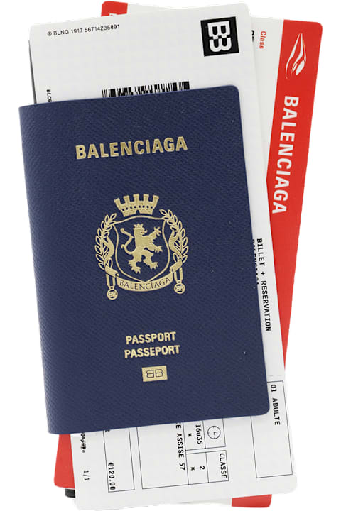 Balenciaga for Kids Balenciaga Multicolor Leather Card Holder