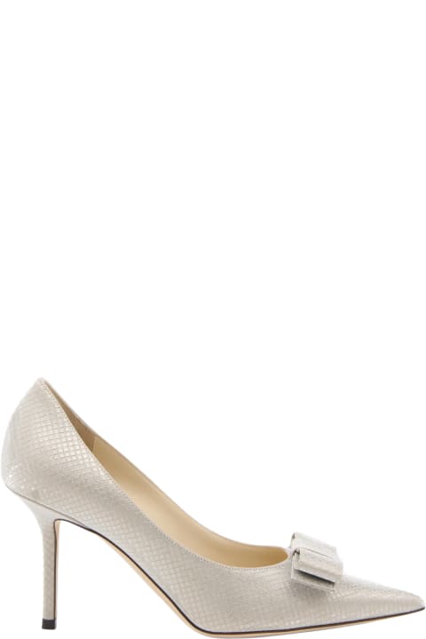 High-Heeled Shoes for Women Jimmy Choo Cream White Leather Love Pumps