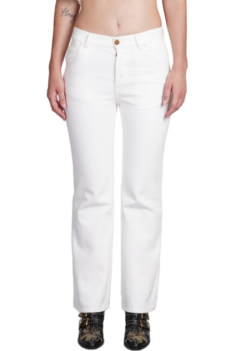 Chloé Women Chloé Jeans In White Cotton