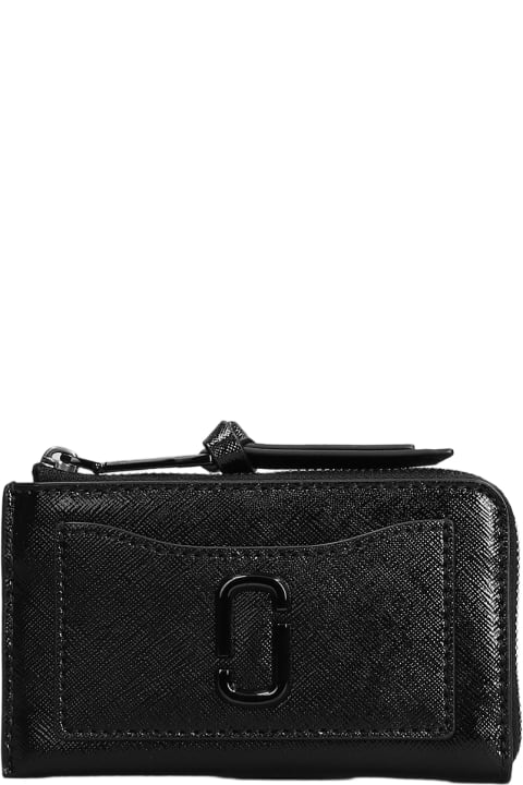 Marc Jacobs for Women Marc Jacobs The Top Zip Multi Wallet In Black Leather