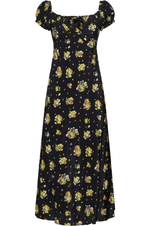 ウィメンズ新着アイテム Alessandra Rich Floral Print Silk Midi Dress