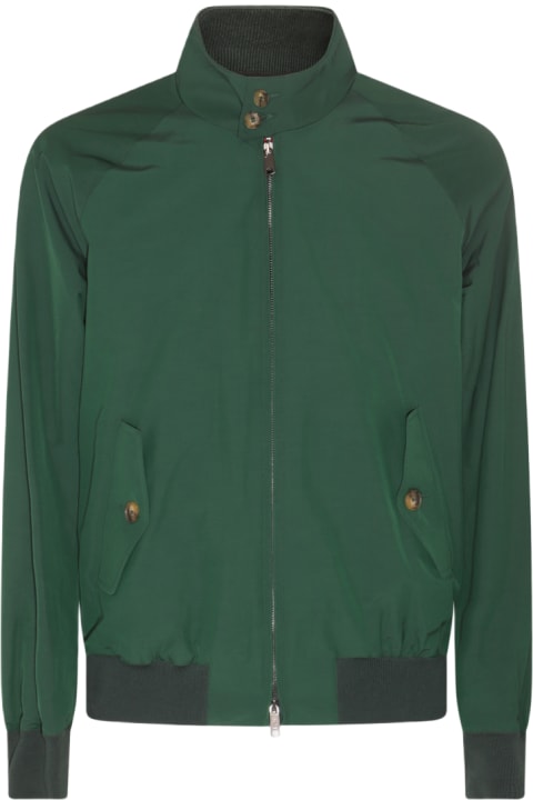Baracuta Clothing for Men Baracuta Green Cotton Blend Casual Jacket