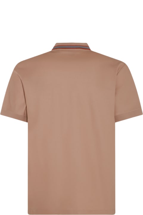 Burberry Topwear for Men Burberry Beige Cotton Polo Shirt