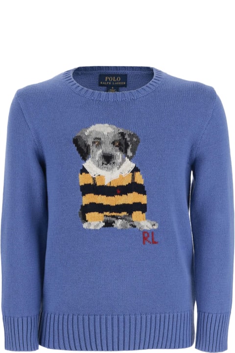 Polo Ralph Lauren Topwear for Boys Polo Ralph Lauren Cotton Sweater With Little Dog