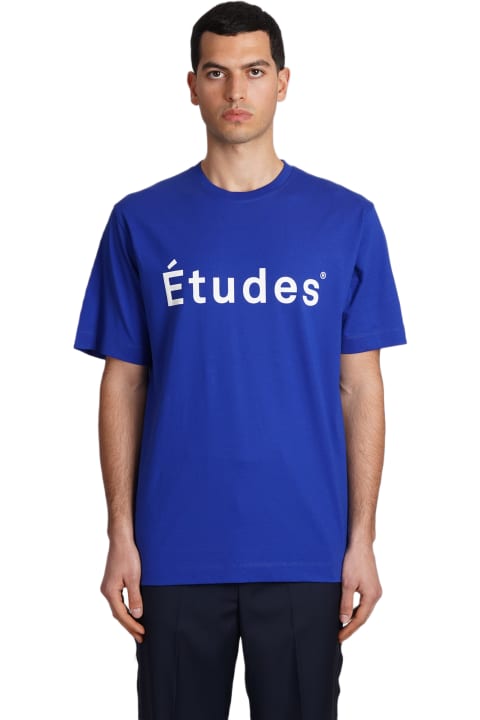 Études Topwear for Men Études T-shirt In Blue Cotton