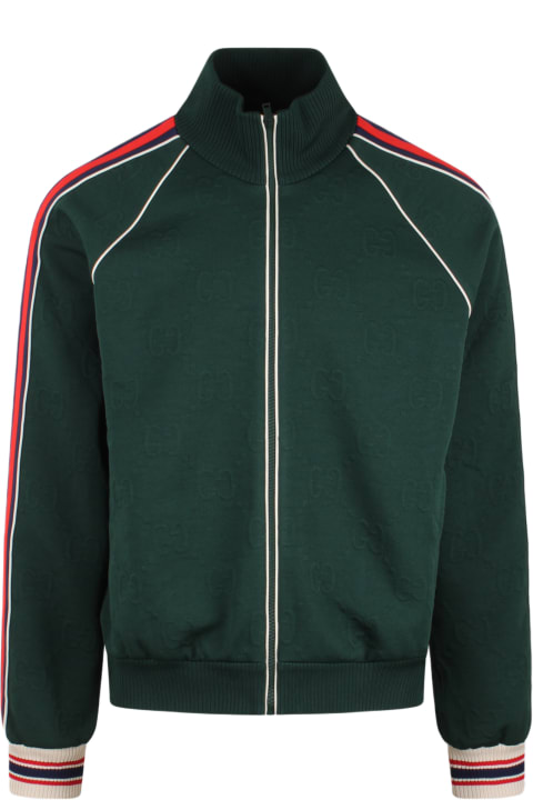 メンズ Gucciのコート＆ジャケット Gucci Gg Jacquard Jersey Zip Jacket