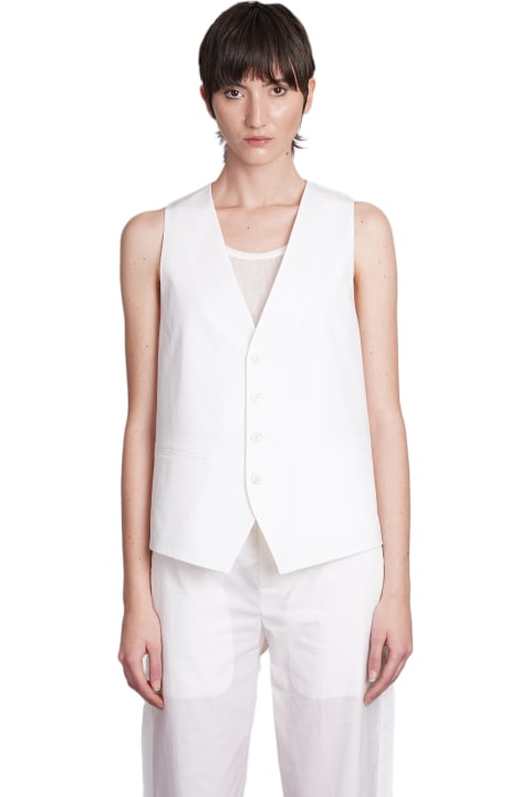 Ann Demeulemeester Coats & Jackets for Women Ann Demeulemeester Vest In White Cotton