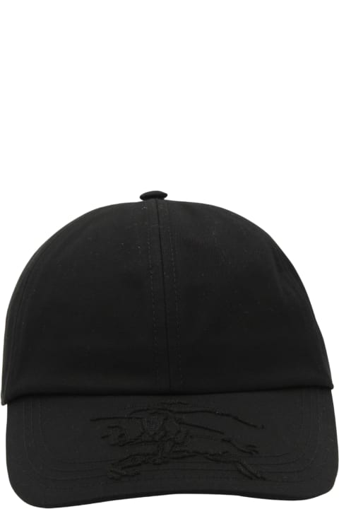 ウィメンズ Burberryの帽子 Burberry Black Cotton Blend Baseball Cap