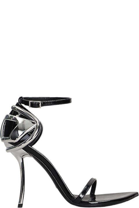Diesel for Women Diesel D Ten&half P Sandals In Black Patent Leather